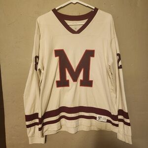 Gap X Disney Varsity Jersey Tshirt Maroon And Cream Men Size M